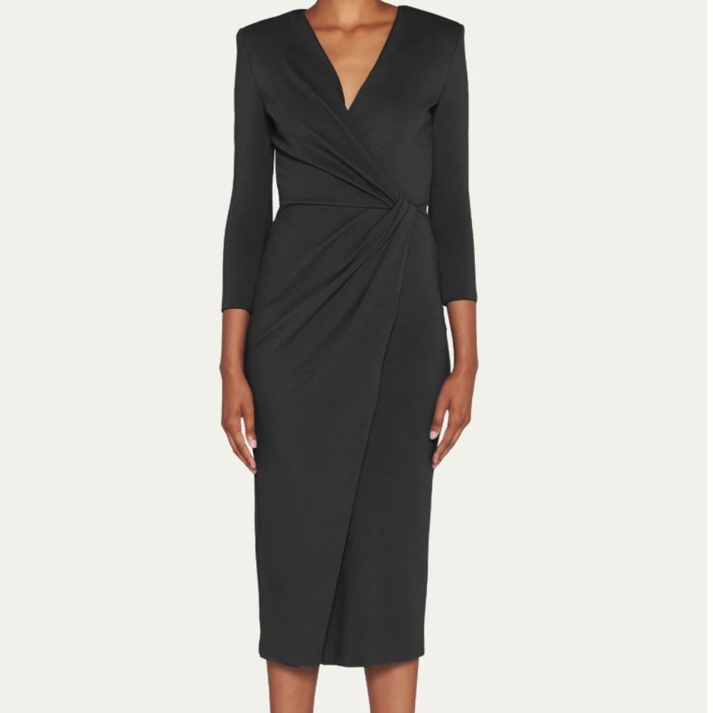 St. John Draped Black Dress - size 4